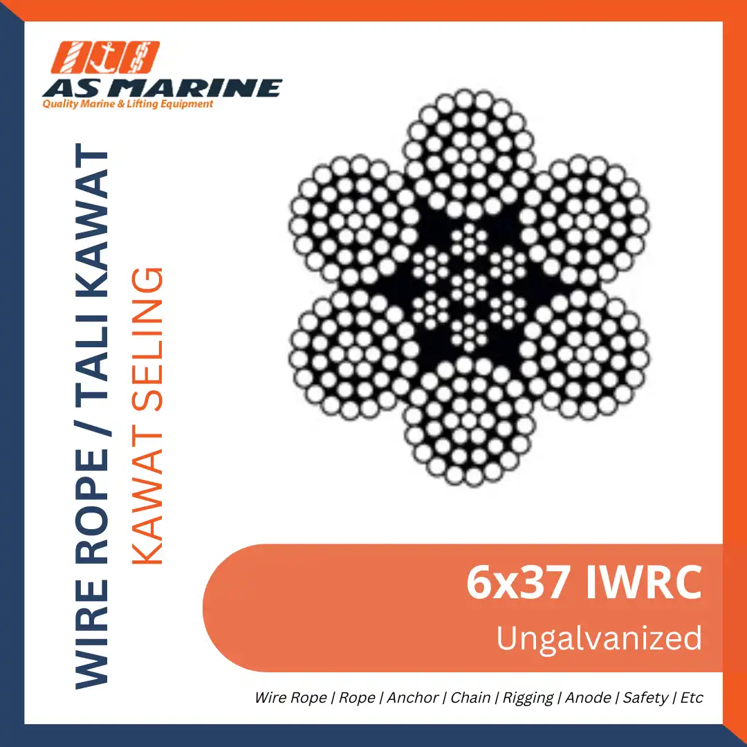 TopStrand - wire rope / kawat seling / tali kawat 6x37 IWRC Unglavanized